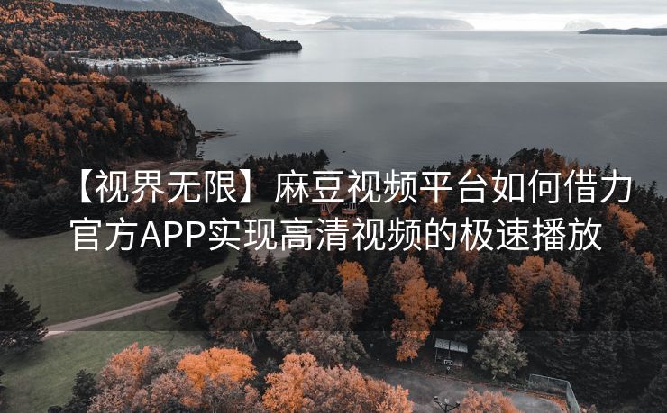 【视界无限】麻豆视频平台如何借力官方APP实现高清视频的极速播放